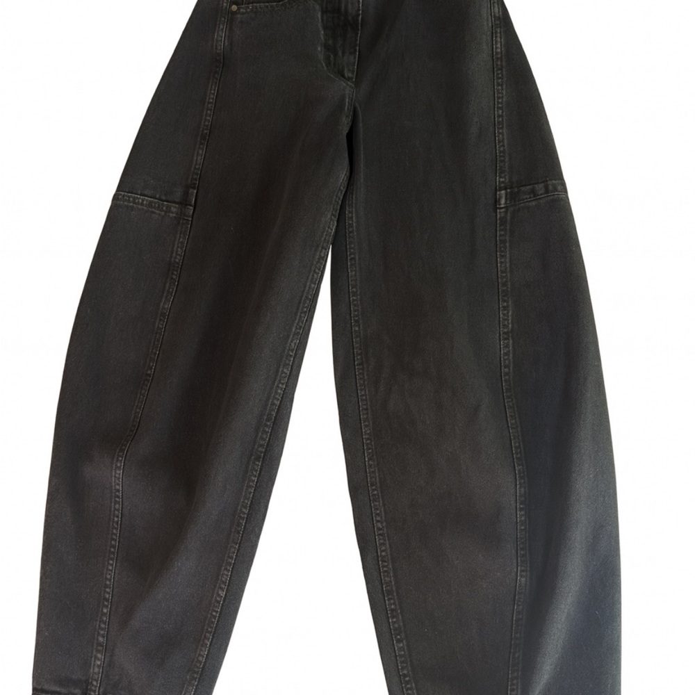 Tibi Black Barrel Leg Jeans